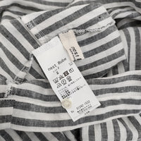 nest Robe UpcycleLino ストライププチフリル2wayシャツ 定価24200円 ブラウス 24SS ホワイト ブラック レディース ネストローブ【中古】5-0926S♪