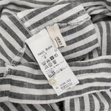 nest Robe UpcycleLino ストライププチフリル2wayシャツ 定価24200円 ブラウス 24SS ホワイト ブラック レディース ネストローブ【中古】5-0926S♪