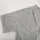 nest Robe UpcycleLino ストライププチフリル2wayシャツ 定価24200円 ブラウス 24SS ホワイト ブラック レディース ネストローブ【中古】5-0926S♪