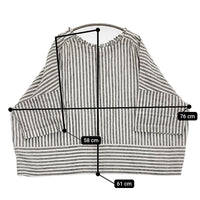 nest Robe UpcycleLino ストライププチフリル2wayシャツ 定価24200円 ブラウス 24SS ホワイト ブラック レディース ネストローブ【中古】5-0926S♪