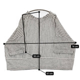 nest Robe UpcycleLino ストライププチフリル2wayシャツ 定価24200円 ブラウス 24SS ホワイト ブラック レディース ネストローブ【中古】5-0926S♪