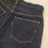 YAECA 14oz WIDE STRAIGHT DENIM ワイドストレートデニム 定価22000円 11-14W デニムパンツ ネイビー INDIGO レディース ヤエカ【中古】6-0205G∞