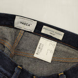 YAECA 14oz WIDE STRAIGHT DENIM ワイドストレートデニム 定価22000円 11-14W デニムパンツ ネイビー INDIGO レディース ヤエカ【中古】6-0205G∞