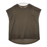 theory レイヤードトップス sheer crepe 01-1101044-698-902 ブラウス シャツ カーキ レディース セオリー【中古】6-0425S∞