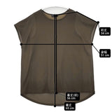 theory レイヤードトップス sheer crepe 01-1101044-698-902 ブラウス シャツ カーキ レディース セオリー【中古】6-0425S∞