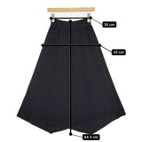 theory Crepe Combo Combo Flare SK 裾アシンメトリー ロングスカート ブラック レディース セオリー【中古】6-0205M∞