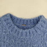 Mila Owen 09WNT242183 クルーネックノースリシャギーニット ノースリーブ ベスト 24SS ブルー レディース ミラオーウェン【中古】5-1106T∞