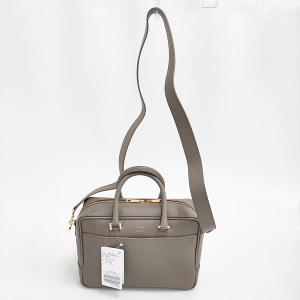 Manuel MILANO 新品 定価33000円 ベイクルーズ購入 IENA 2way レザーバッグ 25SS ベージュ レディース マニュエルミラノ【中古】5-0930G♪