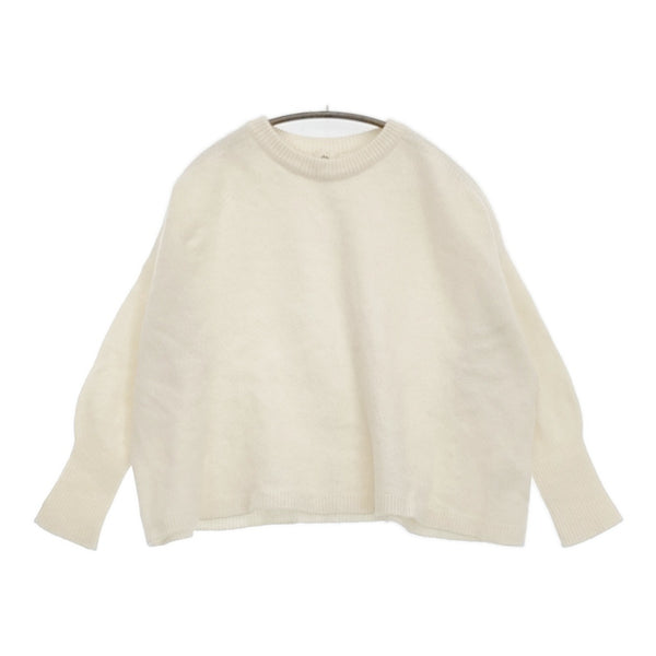 IENA ウールカシミヤ クループルオーバー 定価19800円 23080900705030 セーター ニット 23AW ホワイト レディース イエナ【中古】5-1031T♪