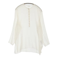 IENA ヨウリュウシフォンヘンリートップス 定価16500円 楊柳 シアー ブラウス シャツ 25SS ホワイト レディース イエナ【中古】5-0926M♪