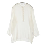 IENA ヨウリュウシフォンヘンリートップス 定価16500円 楊柳 シアー ブラウス シャツ 25SS ホワイト レディース イエナ【中古】5-0926M♪