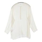 IENA ヨウリュウシフォンヘンリートップス 定価16500円 楊柳 シアー ブラウス シャツ 25SS ホワイト レディース イエナ【中古】5-0926M♪