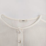 IENA ヨウリュウシフォンヘンリートップス 定価16500円 楊柳 シアー ブラウス シャツ 25SS ホワイト レディース イエナ【中古】5-0926M♪