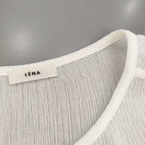 IENA ヨウリュウシフォンヘンリートップス 定価16500円 楊柳 シアー ブラウス シャツ 25SS ホワイト レディース イエナ【中古】5-0926M♪