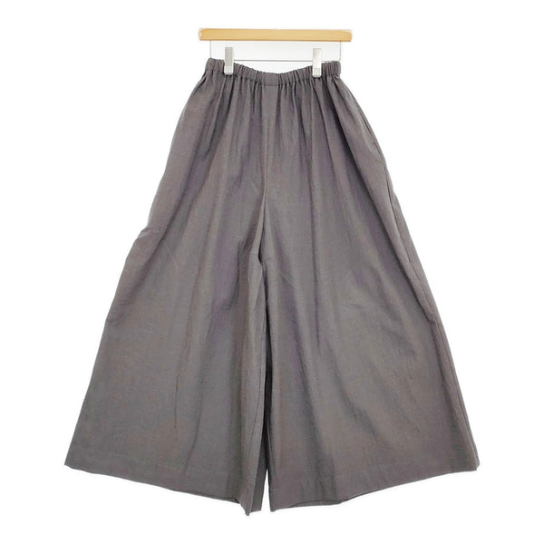 mina perhonen 美品 dry sound ワイドイージーパンツ 定価66000円 36/38 24AW チャコールグレー レディース ミナペルホネン【中古】5-0926T♪