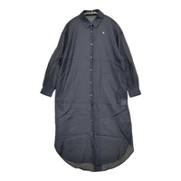 mina perhonen neutraali valoa 36 シャツドレス 定68200円 シルクコットン ワンピース 24SS ネイビー レディース ミナペルホネン【中古】5-0926M♪