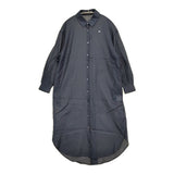 mina perhonen neutraali valoa 36 シャツドレス 定68200円 シルクコットン ワンピース 24SS ネイビー レディース ミナペルホネン【中古】5-0926M♪