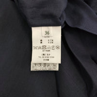 mina perhonen neutraali valoa 36 シャツドレス 定68200円 シルクコットン ワンピース 24SS ネイビー レディース ミナペルホネン【中古】5-0926M♪