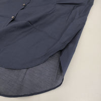 mina perhonen neutraali valoa 36 シャツドレス 定68200円 シルクコットン ワンピース 24SS ネイビー レディース ミナペルホネン【中古】5-0926M♪