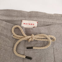 MEYAME 美品 LINEN PANTS MEY-1821 リネンパンツ 定価29700円 パンツ 24SS ベージュ レディース メヤメ【中古】5-0930M♪