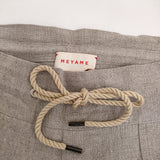MEYAME 美品 LINEN PANTS MEY-1821 リネンパンツ 定価29700円 パンツ 24SS ベージュ レディース メヤメ【中古】5-0930M♪