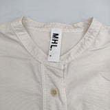 MHL. 595-4253509 SOFT HOPSACK P/O SHIRT 定価26400円 プルオーバー 長袖シャツ 24AW アイボリー レディース エムエイチエル【中古】5-1218M∞