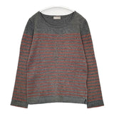 MARGARET HOWELL 578-263112 コットンウール ボーダー セーター ニット グレー オレンジ レディース マーガレットハウエル【中古】5-1106T∞