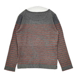 MARGARET HOWELL 578-263112 コットンウール ボーダー セーター ニット グレー オレンジ レディース マーガレットハウエル【中古】5-1106T∞