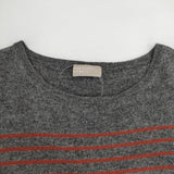 MARGARET HOWELL 578-263112 コットンウール ボーダー セーター ニット グレー オレンジ レディース マーガレットハウエル【中古】5-1106T∞