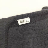 MHL. Pocket Scarf ポケット付きマフラー 無地 マフラー ネイビー レディース エムエイチエル【中古】5-1014T◎