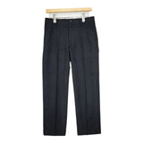 MARGARET HOWELL 578-5242007 コットンウール センタープレススラックス パンツ ブラック レディース マーガレットハウエル【中古】5-1106T∞