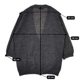 MARGARET HOWELL 578-264408 ウール 七分袖 カーディガン チャコールグレー レディース マーガレットハウエル【中古】5-1106T∞