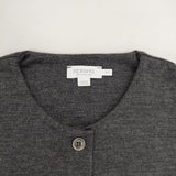 SUNSPEL メリノウール イギリス製 XS カーディガン チャコールグレー レディース サンスペル【中古】5-1106T∞