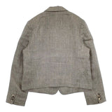 MARGARET HOWELL 578-6120003 CLEAN HERRINGBONE JACKET リネン テーラードジャケット グレー レディース マーガレットハウエル【中古】5-1220M∞