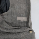 MARGARET HOWELL 578-6120003 CLEAN HERRINGBONE JACKET リネン テーラードジャケット グレー レディース マーガレットハウエル【中古】5-1220M∞