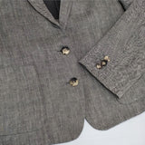 MARGARET HOWELL 578-6120003 CLEAN HERRINGBONE JACKET リネン テーラードジャケット グレー レディース マーガレットハウエル【中古】5-1220M∞