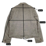 MARGARET HOWELL 578-6120003 CLEAN HERRINGBONE JACKET リネン テーラードジャケット グレー レディース マーガレットハウエル【中古】5-1220M∞
