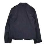 MARGARET HOWELL 578-120404 ウールリネン ジャケット パンツ セットアップ ネイビー レディース マーガレットハウエル【中古】5-1220M∞