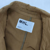 MHL. 595-8110504 コットン ベルト付き コート キャメル レディース エムエイチエル【中古】6-0205M∞