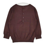 MARGARET HOWELL 578-263410 ウール バックボタン セーター ニット ワインレッド レディース マーガレットハウエル【中古】5-1106T∞