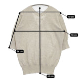 MHL. 595-8262502 ウールコットン イタリア製 Vネック セーター ニット グレージュ レディース エムエイチエル【中古】6-0205M∞