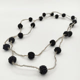 designsix PETITE KIRI NECKLACE ビーズ ネックレス ブラック クリア レディース デザインシックス【中古】5-1130G∞