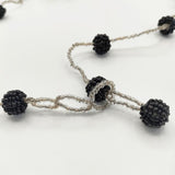 designsix PETITE KIRI NECKLACE ビーズ ネックレス ブラック クリア レディース デザインシックス【中古】5-1130G∞