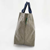 Herve Chapelier 4014PP マルシェショルダーバッグL ムース×マリン トートバッグ カーキ レディース エルベ・シャプリエ【中古】6-0202G∞