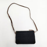 MARGARET HOWELL 2way ベロア ショルダーバッグ ブラック ブラウン レディース マーガレットハウエル【中古】5-1014T◎