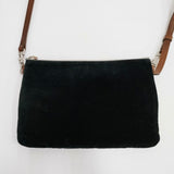 MARGARET HOWELL 2way ベロア ショルダーバッグ ブラック ブラウン レディース マーガレットハウエル【中古】5-1014T◎