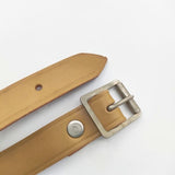 MHL. レザー ナロー ベルト マスタード系 レディース エムエイチエル【中古】5-1130G∞