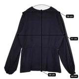 UNITED ARROWS 1521-138-4998 FEEL FREE ブラウス B 定価16500円 ブラウス シャツ ネイビー レディース ユナイテッドアローズ【中古】5-1220M∞