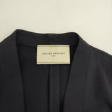 UNITED ARROWS 1522-138-4998 FEEL FREE Vノーカラー ジャケット B 定価27500円 ノーカラージャケット ネイビー レディース ユナイテッドアローズ【中古】5-1220M∞