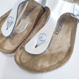 BIRKENSTOCK Gizeh 24.5cm ノーマル幅 サンダル シルバー レディース ビルケンシュトック【中古】6-0426S◎
